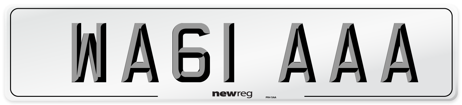 WA61 AAA Number Plate from New Reg